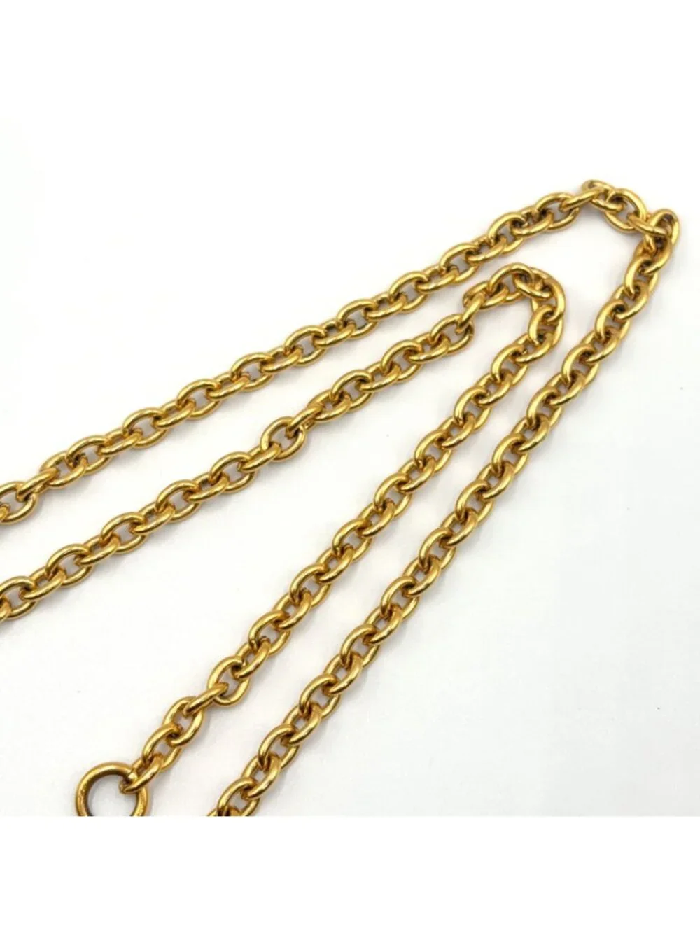 Chanel Quilted CC Logo Gold Plated Necklace